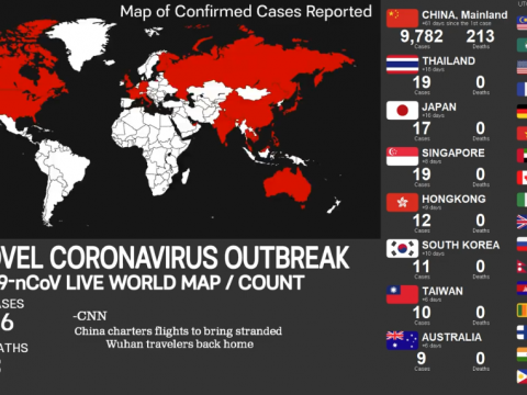 خريطة انتشار فيروس كورونا