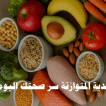 التغذية المتوازنة النظام الغذائي الصحي التغذية السليمة فقدان الوزن الصحي العادات الغذائية الفيتامينات والمعادن أسلوب حياة صحي السمنة الطاقة اليومية وجبات صحية