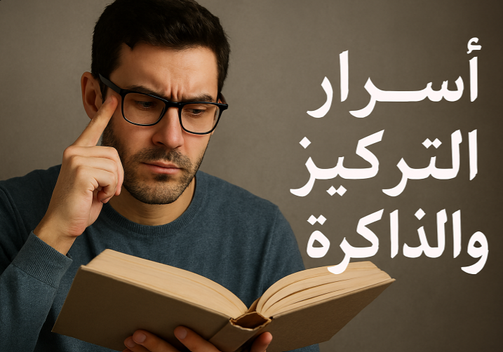 اسرار التركيز و الذاكرة
تحسين التركيز
تنشيط الذاكرة
زيادة الانتباه
تقوية الذاكرة قصيرة المدى
الذاكرة طويلة المدى
استراتيجيات التركيز
تمارين الذاكرة
إدارة التوتر للذاكرة
التغذية للتركيز
تقنيات البومودورو
التأمل والتركيز
بيئة العمل المثالية
التكرار المتباعد