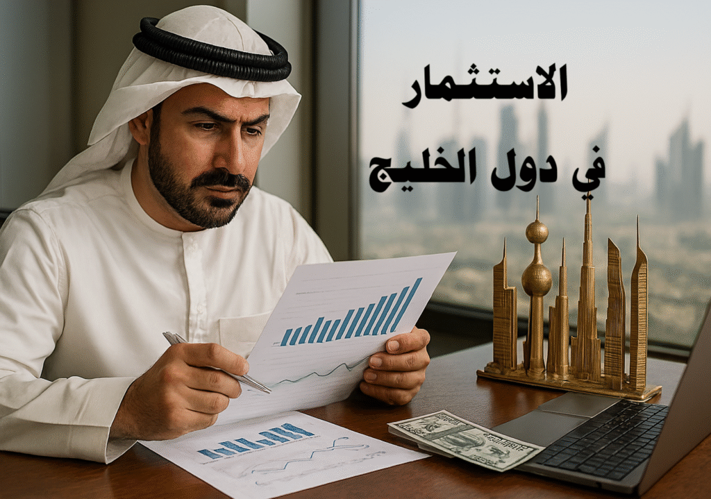 الاستثمار في دول الخليج فرص الاستثمار في الخليج الاستثمار في الخليج العربي الاستثمار في السعودية الاستثمار في الإمارات الاستثمار في قطر الاستثمار في الكويت الاستثمار في عمان الاستثمار في البحرين الاستثمار الأجنبي المباشر في الخليج قطاعات واعدة في الخليج الاستثمار العقاري في الخليج سوق الأسهم الخليجية الطاقة المتجددة في الخليج مشاريع البنية التحتية الخليجية رؤى 2030 السعودية اقتصاد الإمارات وتنويع الدخل الصناديق السيادية الخليجية تمويل المشاريع في الخليج التشريعات والاستثمار في الخليج الضرائب والامتيازات الاستثمارية الخليجية الإقامة والاستثمار (تأشيرات المستثمر) الفرص الصناعية في الخليج FinTech في الخليج السياحة والضيافة في الخليج مخاطر الاستثمار في الخليج استراتيجيات دخول السوق الخليجية شراكات محلية واستثمار مشترك (Joint Ventures) حوافز الاستثمار في الخليج دراسات حالة استثمارية في الخليج