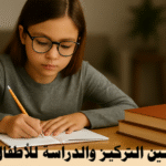 تحسين التركيز والدراسة للأطفال، التركيز الذهني للأطفال، تقنيات الدراسة للأطفال، عادات الدراسة الصحيحة، إدارة الوقت للأطفال، التغذية للتركيز، النوم للأطفال، الألعاب التعليمية، استراتيجيات التعلم الفعّال، التحفيز النفسي للأطفال، ADHD والتركيز، تمارين التركيز للأطفال، البيئة الدراسية المثالية، القراءة والفهم للأطفال، مكافآت التعلم، التشتت الرقمي، تحسين الانتباه للأطفال، مهارات الاستذكار، تقنيات Pomodoro للأطفال، دعم الأهل للأطفال، تعزيز التركيز في المدرسة.