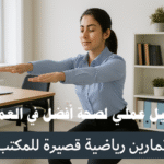 تمارين رياضية قصيرة للمكتب تمارين التمدد اللياقة البدنية في العمل الوقاية من آلام الظهر النشاط المكتبي تحسين التركيز الراحة النفسية الجلوس الطويل الطاقة اليومية تمارين بسيطة في المكتب شد البطن أثناء الجلوس القرفصاء المكتبية تمارين الرقبة مرونة العمود الفقري رفع الكعب المشي في المكتب التمارين الذهنية تخفيف التوتر في العمل