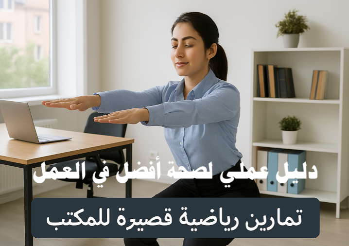 تمارين رياضية قصيرة للمكتب
تمارين التمدد
اللياقة البدنية في العمل
الوقاية من آلام الظهر
النشاط المكتبي
تحسين التركيز
الراحة النفسية
الجلوس الطويل
الطاقة اليومية
تمارين بسيطة في المكتب
شد البطن أثناء الجلوس
القرفصاء المكتبية
تمارين الرقبة
مرونة العمود الفقري
رفع الكعب
المشي في المكتب
التمارين الذهنية
تخفيف التوتر في العمل