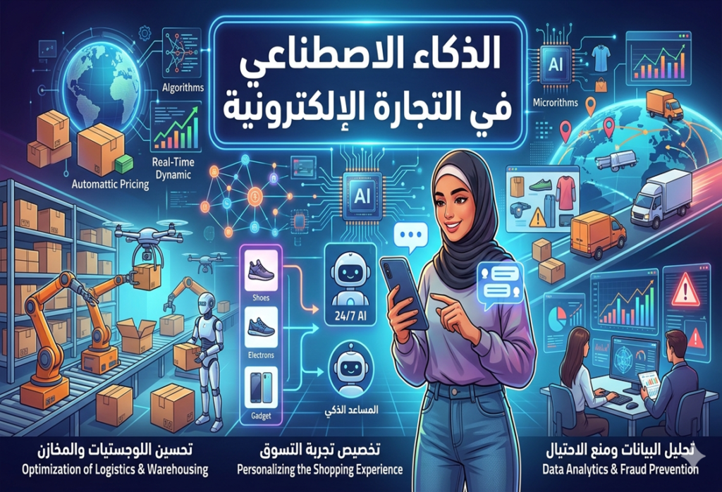 استخدام الذكاء الاصطناعي في التجارة الإلكترونية لزيادة المبيعات استخدام الذكاء الاصطناعي في التجارة الإلكترونية وتحسين تجربة التسوق