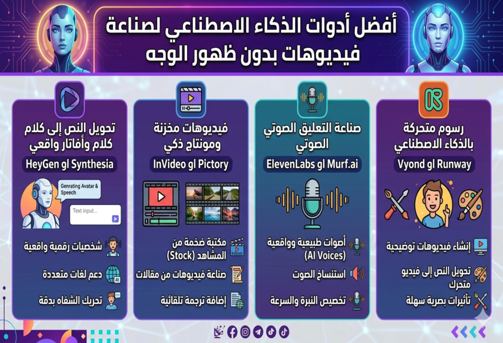أدوات AI لصناعة فيديوهات بدون ظهور الوجه
صناعة فيديوهات بدون وجه
أدوات ذكاء اصطناعي للفيديو
إنتاج فيديوهات بالذكاء الاصطناعي
فيديوهات بدون كاميرا
أرباح يوتيوب بدون ظهور
مونتاج فيديو بالذكاء الاصطناعي
أفضل أدوات AI للمحتوى
Pictory.ai
InVideo
Synthesia
Steve.ai
Lumen5
فيديوهات تيك توك بدون وجه
ربح المال من الفيديوهات القصيرة
تسويق بالعمولة بالفيديو
تحسين SEO للفيديوهات
صناعة محتوى رقمي بالذكاء الاصطناعي
أفاتار ذكاء اصطناعي
تحويل النص إلى فيديو
قنوات يوتيوب بدون كاميرا