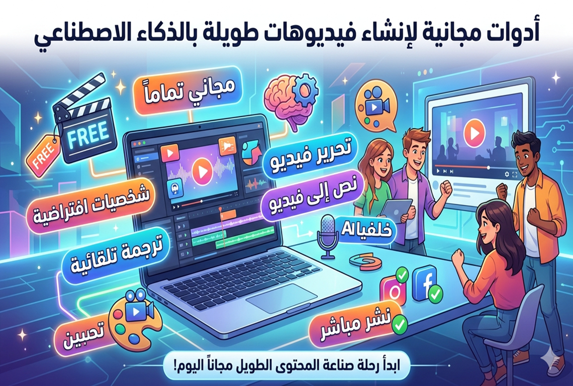 أدوات مجانية لإنشاء فيديوهات طويلة بالذكاء الاصطناعي صناعة فيديوهات بالذكاء الاصطناعي الربح من يوتيوب فيديوهات طويلة أدوات الذكاء الاصطناعي المجانية إنشاء محتوى فيديو تحسين محركات البحث للفيديو استراتيجية تيك توك تعليق صوتي بالذكاء الاصطناعي مونتاج فيديو اوتوماتيكي قنوات يوتيوب ناشئة أرباح اليوتيوب برنامج إبداع تيك توك سيو الفيديو محتوى فيديو طويل أدوات مجانية لصناع المحتوى أدوات ذكاء اصطناعي لصناعة الفيديو توليد فيديوهات طويلة بالذكاء الاصطناعي أفضل أدوات AI للفيديو مجاناً إنشاء فيديوهات احترافية بالذكاء الاصطناعي مقارنة أدوات الذكاء الاصطناعي للفيديو تجربة أدوات AI مجانية صناعة محتوى فيديو بالذكاء الاصطناعي أتمتة إنتاج الفيديو أدوات تحويل النص إلى فيديو vidIQ تحسين الفيديو أدوات AI للمونتاج التلقائي كيف أصنع فيديو طويل بالذكاء الاصطناعي مجاناً أفضل أداة ذكاء اصطناعي لإنشاء فيديوهات تعليمية طويلة تجربة أدوات توليد الفيديو بالAI نتائج حقيقية هل تنجح أدوات الذكاء الاصطناعي في صناعة فيديوهات طويلة