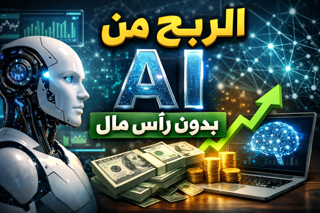 الربح من AI بدون رأس مال

ربح المال من الذكاء الاصطناعي مجانًا

طرق الربح من الذكاء الاصطناعي للمبتدئين

أدوات AI مجانية للربح

دخل سلبي من الذكاء الاصطناعي

خدمات الذكاء الاصطناعي للعمل الحر

كيف أبدأ الربح من الذكاء الاصطناعي بدون استثمار

هل يمكن الربح من ChatGPT بدون مال

أفضل منصات العمل الحر لمستخدمي AI العرب

أرباح شهرية من قنوات يوتيوب بالذكاء الاصطناعي

تصميم الصور بالذكاء الاصطناعي للبيع