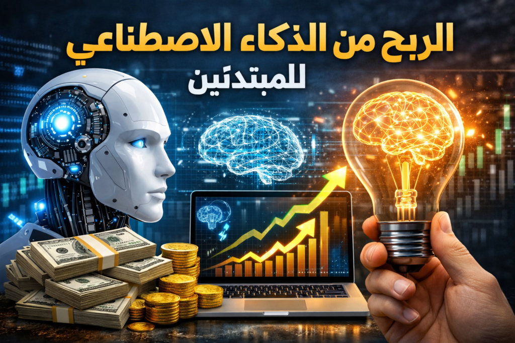 الربح من الذكاء الاصطناعي للمبتدئين

كيف أبدأ في الذكاء الاصطناعي المربح

أدوات الذكاء الاصطناعي المجانية للعمل الحر

مشاريع ذكاء اصطناعي للمبتدئين

دخل سلبي من الذكاء الاصطناعي

تعلم برومبت انجنيرنج للمبتدئين

خدمات مستقلة بالذكاء الاصطناعي

أرباح الذكاء الاصطناعي 2026

أفضل منصات عمل حر بالذكاء الاصطناعي

شهادات الذكاء الاصطناعي للمبتدئين