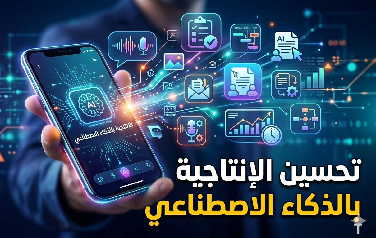 تحسين الإنتاجية بالذكاء الاصطناعي أتمتة المهام اليومية بالذكاء الاصطناعي أدوات الإنتاجية المدعومة بالذكاء الاصطناعي إدارة المشاريع بالذكاء الاصطناعي سير العمل الآلي للمحترفين تطبيقات الذكاء الاصطناعي لزيادة التركيز الذكاء الاصطناعي لتحديد الأولويات تحسين أداء الفريق بالذكاء الاصطناعي تنظيم الوقت باستخدام الذكاء الاصطناعي تقليل وقت العمل بالأدوات الذكية