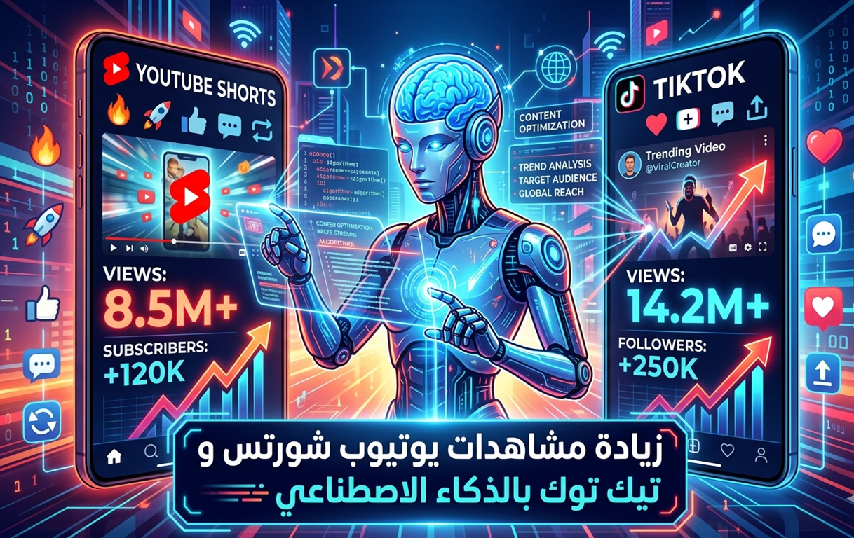 زيادة مشاهدات يوتيوب شورتس و تيك توك بالذكاء الاصطناعي أرباح تيك توك يوتيوب شورتس الذكاء الاصطناعي للفيديو صناعة فيديوهات قصيرة أدوات ذكاء اصطناعي ربح 100 دولار يوميًا استراتيجية نشر فيديوهات تحسين سيو يوتيوب تيك توك تسويق فيديوهات فيروسية محتوى تلقائي بالذكاء الاصطناعي CapCut ذكاء اصطناعي ChatGPT للمحتوى ElevenLabs تعليق صوتي InVideo تحرير فيديو تحليلات تيك توك يوتيوب ستوديو هاشتاجات تيك توك التسويق بالعمولة بالفيديو خوارزمية يوتيوب شورتس أدوات ذكاء اصطناعي لصناعة شورتس استراتيجية نشر تيك توك بالذكاء الاصطناعي أرباح يوتيوب شورتس من الصفر تحسين سيو فيديوهات تيك توك فيديوهات قصيرة فيروسية بالذكاء الاصطناعي ربح المال من تيك توك 2026 إنتاج محتوى تلقائي لليوتيوب تحليلات الذكاء الاصطناعي للمشاهدات أفضل أوقات النشر على شورتس التسويق بالعمولة عبر فيديوهات قصيرة كيف أزيد مشاهدات يوتيوب شورتس بالذكاء الاصطناعي بدون خبرة طريقة ربح 100 دولار يوميًا من تيك توك باستخدام ChatGPT أفضل أدوات تحويل النص إلى فيديو شورتس مجانية استراتيجية مضاعفة مشاهدات تيك توك خلال أسبوع واحد تعليق صوتي طبيعي لفيديوهات يوتيوب باستخدام ElevenLabs كيف أختار مجال مربح لشورتس يوتيوب بالذكاء الاصطناعي جدولة نشر فيديوهات تيك توك تلقائيًا لزيادة الانتشار تحويل فيديوهات يوتيوب الطويلة إلى شورتس في دقائق أرباح برنامج شركاء تيك توك للمبتدئين 2026 الفرق بين خوارزمية يوتيوب شورتس وتيك توك في التفاعل