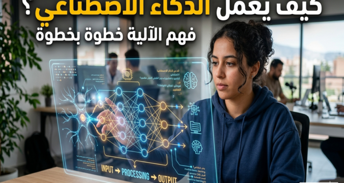 كيف يعمل الذكاء الاصطناعي تعلم الآلة شبكات عصبية خوارزميات AI نماذج ذكاء اصطناعي آلية عمل الذكاء الاصطناعي تدريب نماذج التعلم العميق أنواع الذكاء الاصطناعي أدوات تعلم الآلة للمبتدئين تحسين أداء نماذج AI كيف يعمل الذكاء الاصطناعي في الهواتف الذكية ما الفرق بين التعلم الآلي والتعلم العميق أخطاء يقع فيها المبتدئون عند بناء الذكاء الاصطناعي كم يستغرق تدريب نموذج ذكاء اصطناعي بسيط هل يمكن تعلم الذكاء الاصطناعي بدون برمجة