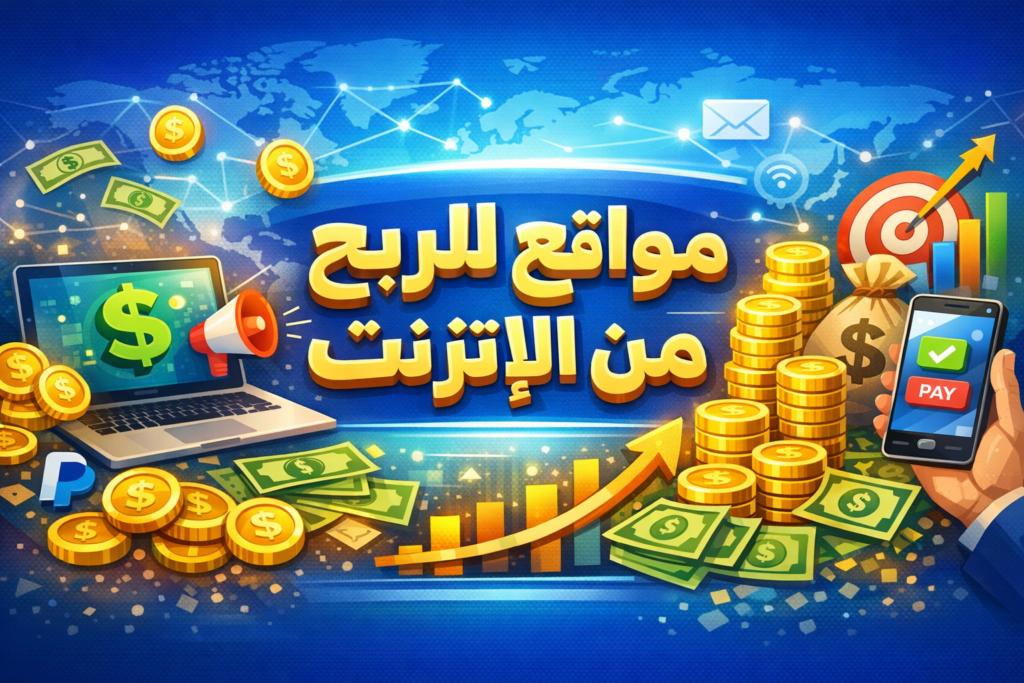 مواقع للربح من الإنترنت

الربح من الإنترنت

العمل الحر عبر الإنترنت

منصات الربح الرقمي

أرباح الإنترنت للمبتدئين

دخل سلبي من المواقع

مواقع استطلاعات مدفوعة

التسويق بالعمولة

بيع المنتجات الرقمية

Google AdSense

العمل الحر بالعربية

خمسات ومستقل

Upwork وFiverr

أرباح شهرية من المنزل

استثمار الوقت الرقمي

مهارات الربح من النت

محافظ إلكترونية للمبتدئين

تجنب الاحتيال الإلكتروني

استراتيجيات زيادة الأرباح

أدوات العمل الحر

أول دولار على الإنترنت

أفضل مواقع للربح من الإنترنت بدون رأس مال

كيف تربح من الإنترنت من الصفر حتى الاحتراف

مواقع للربح من الإنترنت من المنزل للمبتدئين العرب

تجارب حقيقية مع مواقع الربح الإلكتروني

أرباح مواقع الاستطلاعات الشهرية الحقيقية

طريقة التسويق بالعمولة عبر مواقع التواصل

الفرق بين العمل الحر والربح السلبي عبر الإنترنت

أدوات إدارة الوقت للعاملين عبر مواقع الربح

كيفية بناء مصدر دخل سلبي من مدونة ووردبريس

استراتيجيات اجتياز اختبارات قبول AdSense

أفضل المحافظ الإلكترونية لاستلام أرباح الإنترنت

أخطاء قاتلة في التعامل مع مواقع العمل الحر

خطة 30 يوماً لتحقيق أول 500 دولار من الإنترنت

مواقع الربح من الإنترنت التي تقبل المستخدمين العرب 2026

قصص نجاح عربية في مجال الربح الرقمي

أدوات ذكاء اصطناعي مساعدة للربح من الإنترنت

كيفية رفع سعر خدماتك في Upwork وFiverr

استراتيجية بناء فريق مصغر من منصات العمل الحر

حماية حساباتك من الحظر في مواقع الربح العالمية

مواصفات الملف الشخصي المثالي في مواقع العمل الحر