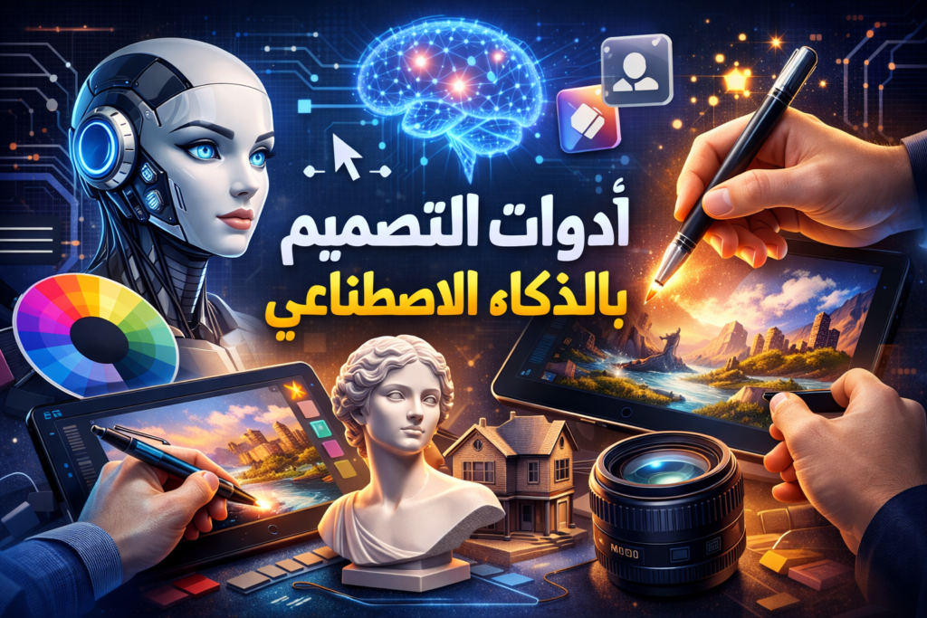 أدوات التصميم بالذكاء الاصطناعي

 تصميم بالذكاء الاصطناعي

 AI design tools.

 توليد الصور بالذكاء الاصطناعي

 Midjourney، DALL-E

 Adobe Firefly

Canva AI

 تصميم شعارات

 إزالة خلفيات.

أدوات تصميم الشعارات بالذكاء الاصطناعي

توليد الصور بالذكاء الاصطناعي للمصممين

أفضل منصات التصميم بالذكاء الاصطناعي المجانية

كيف أستخدم أدوات التصميم بالذكاء الاصطناعي للمبتدئين خطوة بخطوة

هل يمكن للذكاء الاصطناعي تصميم هوية بصرية كاملة لعلامة تجارية

ما هي أفضل أداة تصميم بالذكاء الاصطناعي تدعم اللغة العربية